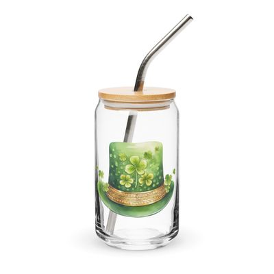 St Patrick&#39;s Day Hat Can-Shaped Glass