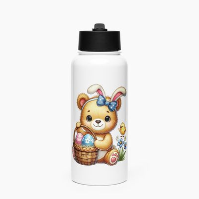 Stainless Steel Water Bottle with Straw Lid