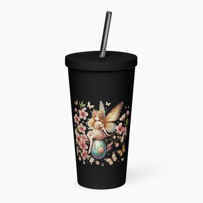 Insulated Tumblers with Straw