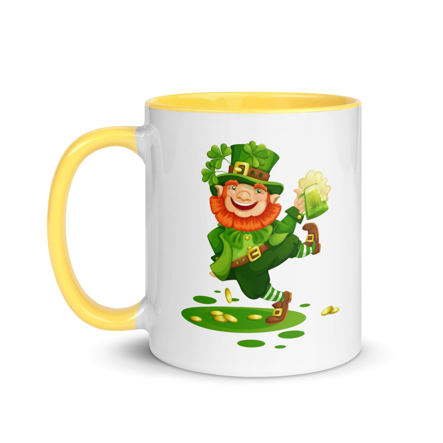Dancing Leprechaun Mug with Color Inside