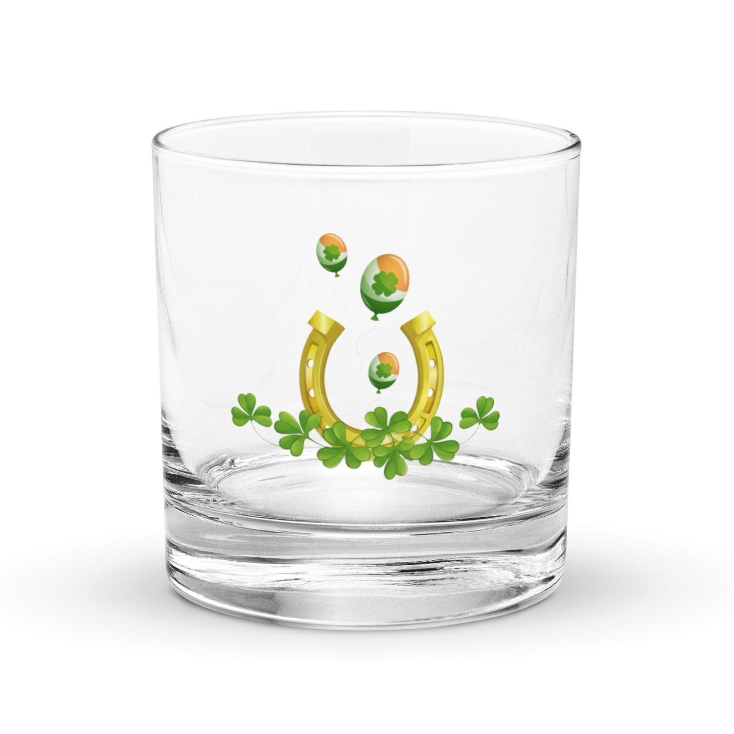 St Patrick&#39;s Day Luck Rocks Glass