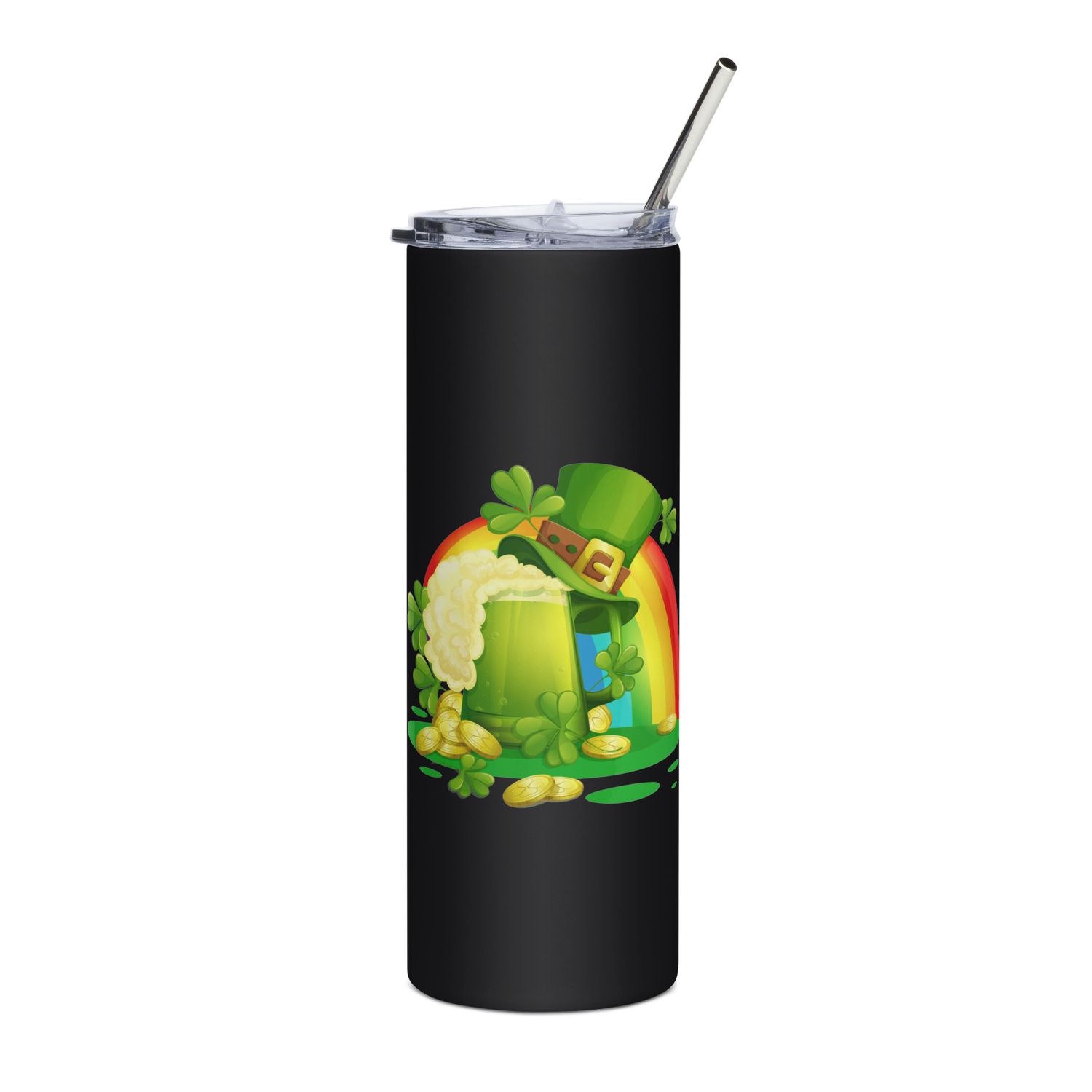 St Patrick&#39;s Day Rainbow Stainless Steel Tumbler