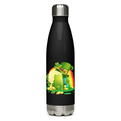 St Patrick&#39;s Day Rainbow Stainless Steel Water Bottle