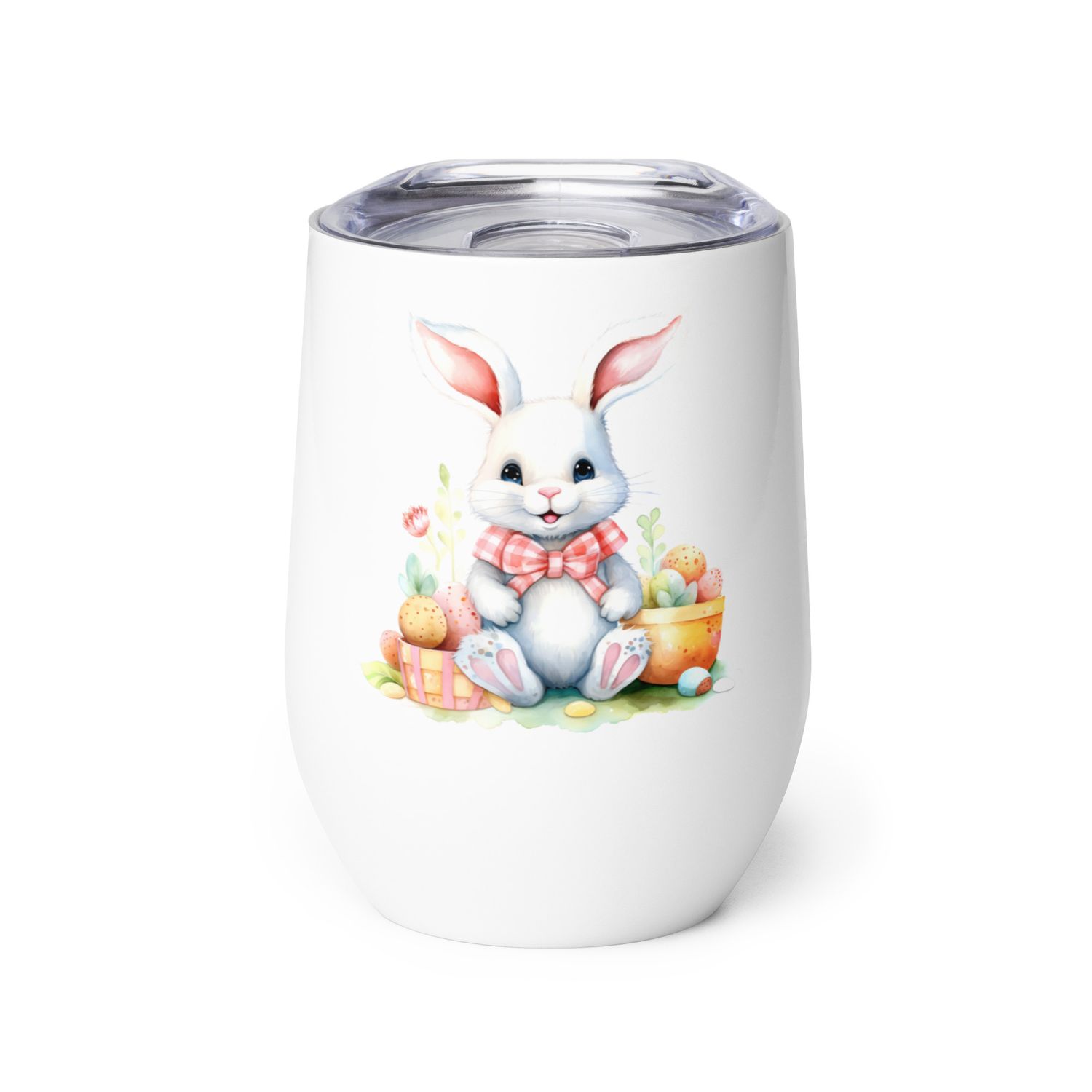 Cute Easter Bunny Wine Tumbler