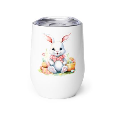 Cute Easter Bunny Wine Tumbler