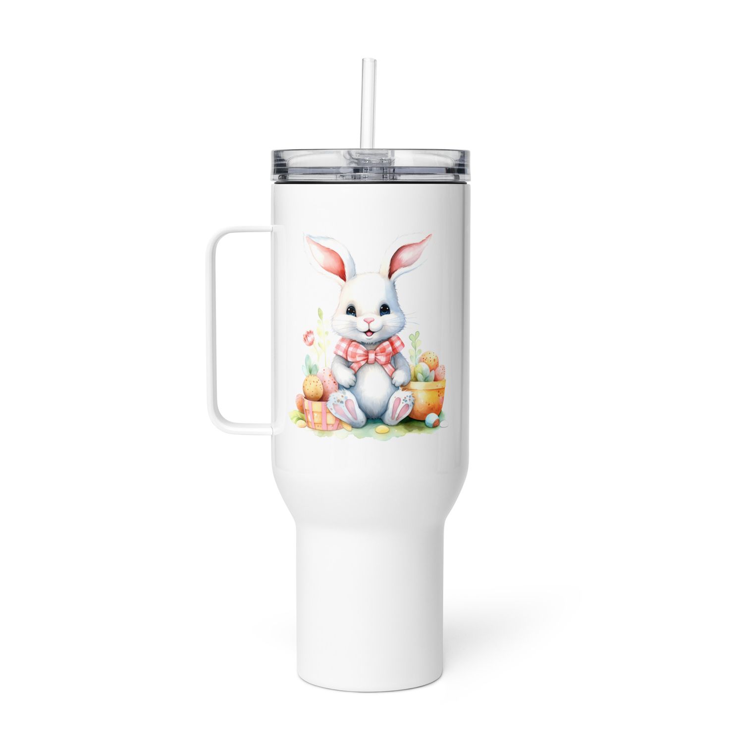 Cute Easter Bunny Travel Mug with a Handle