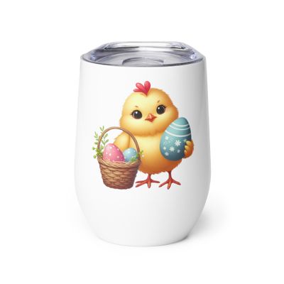 Easter Chick Wine Tumbler