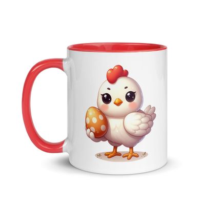 Easter Chicken Mug with Color Inside