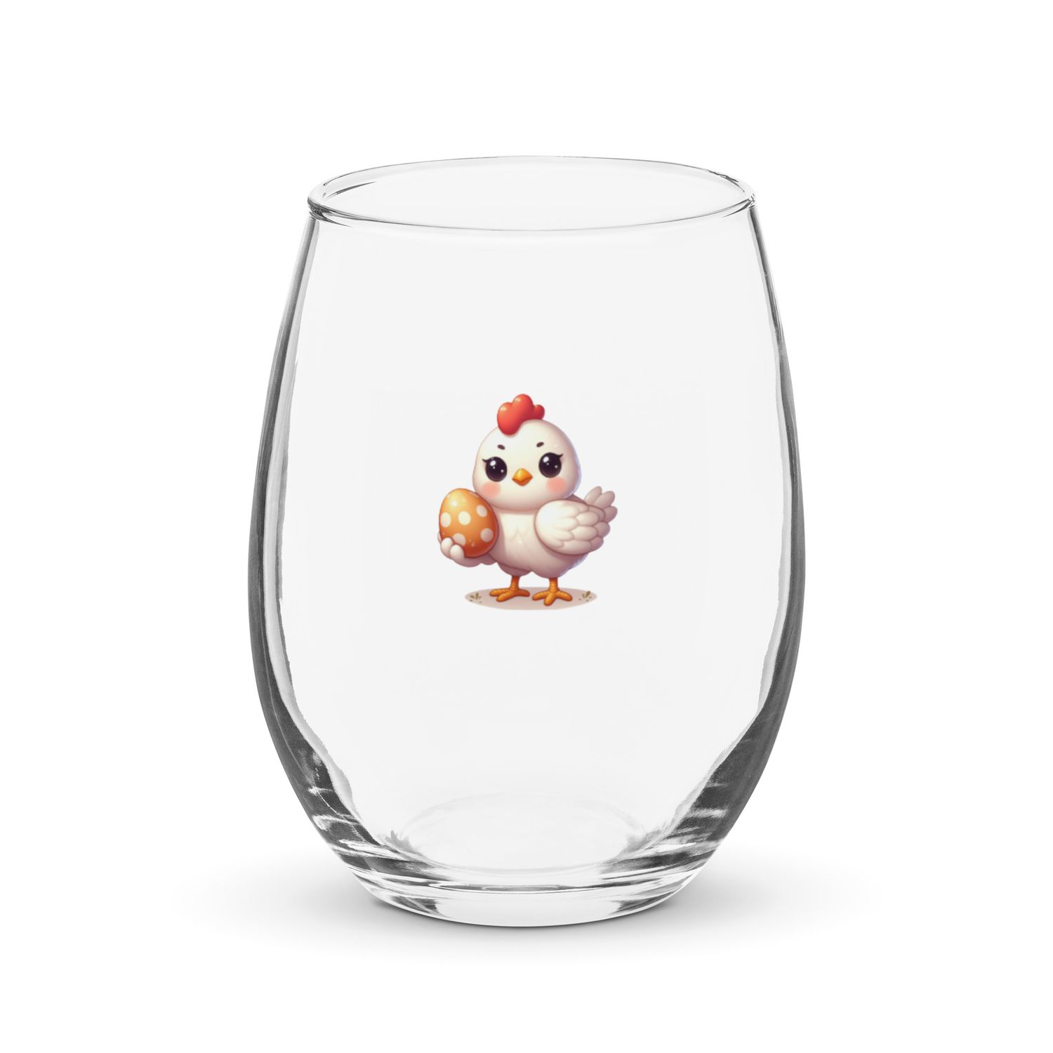 Easter Chicken Stemless Wine Glass