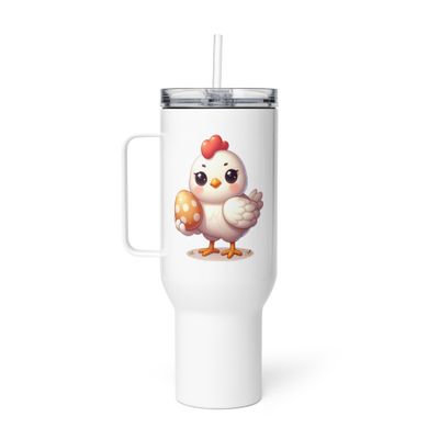 Easter Chicken Travel Mug with a Handle