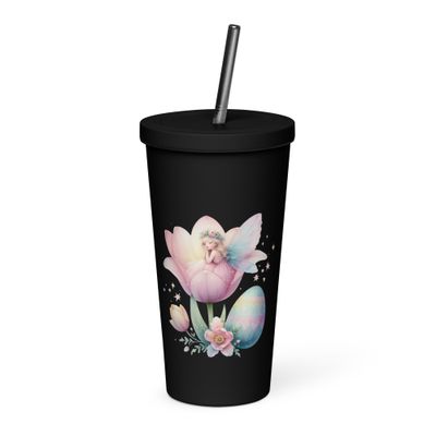 Dreaming Easter Fairy Insulated Tumbler with a Straw