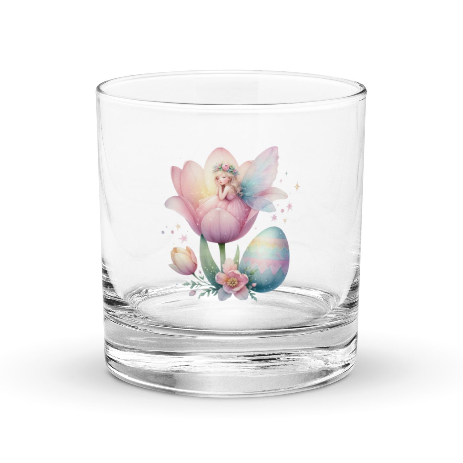 Dreaming Easter Fairy Rocks Glass