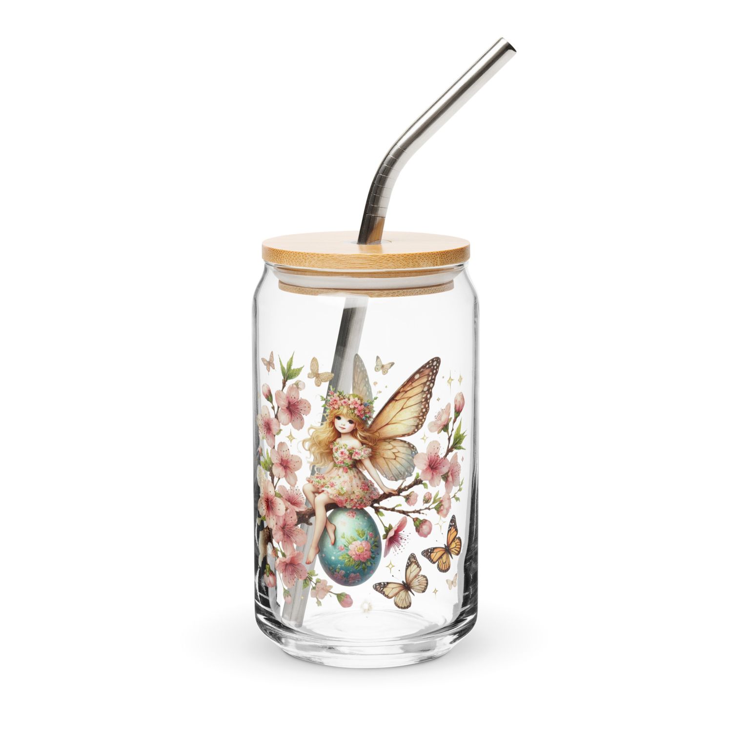 Easter Fairy Can-Shaped Glass