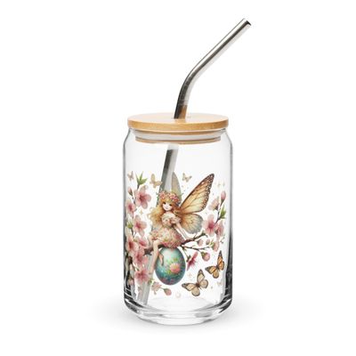 Easter Fairy Can-Shaped Glass