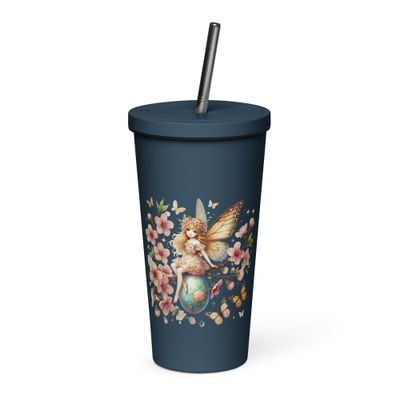 Easter Fairy Insulated Tumbler with a Straw