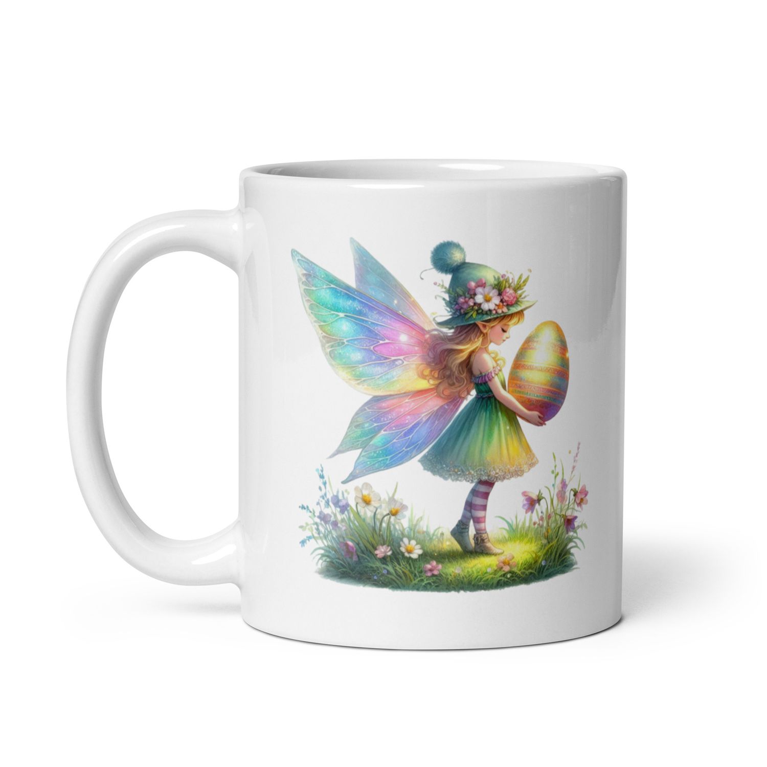 Pretty Easter Fairy White Coffee Mug