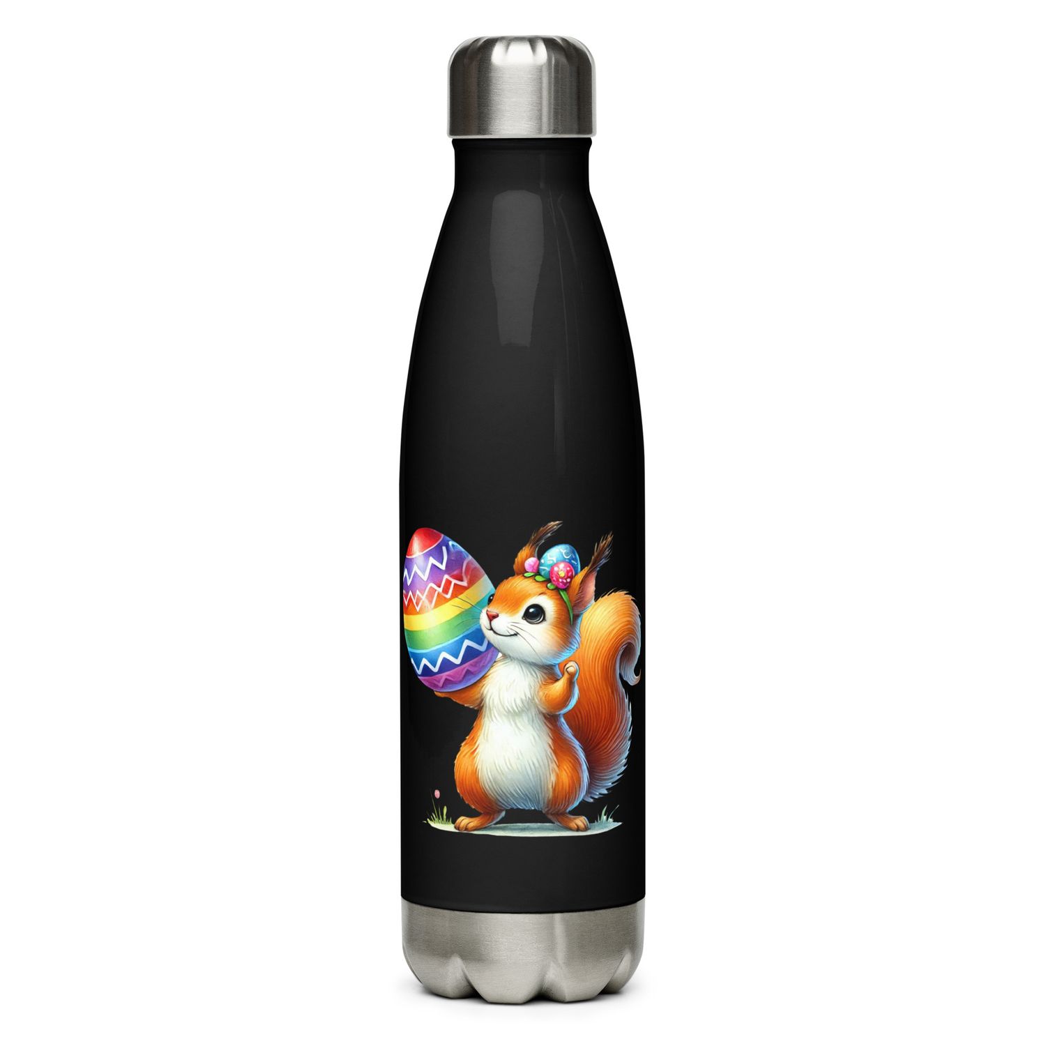 Easter Squirrel Stainless Steel Water Bottle