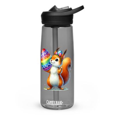 Easter Squirrel Sports Water Bottle