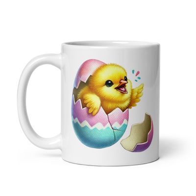 Hatching Easter Chick White Coffee Mug