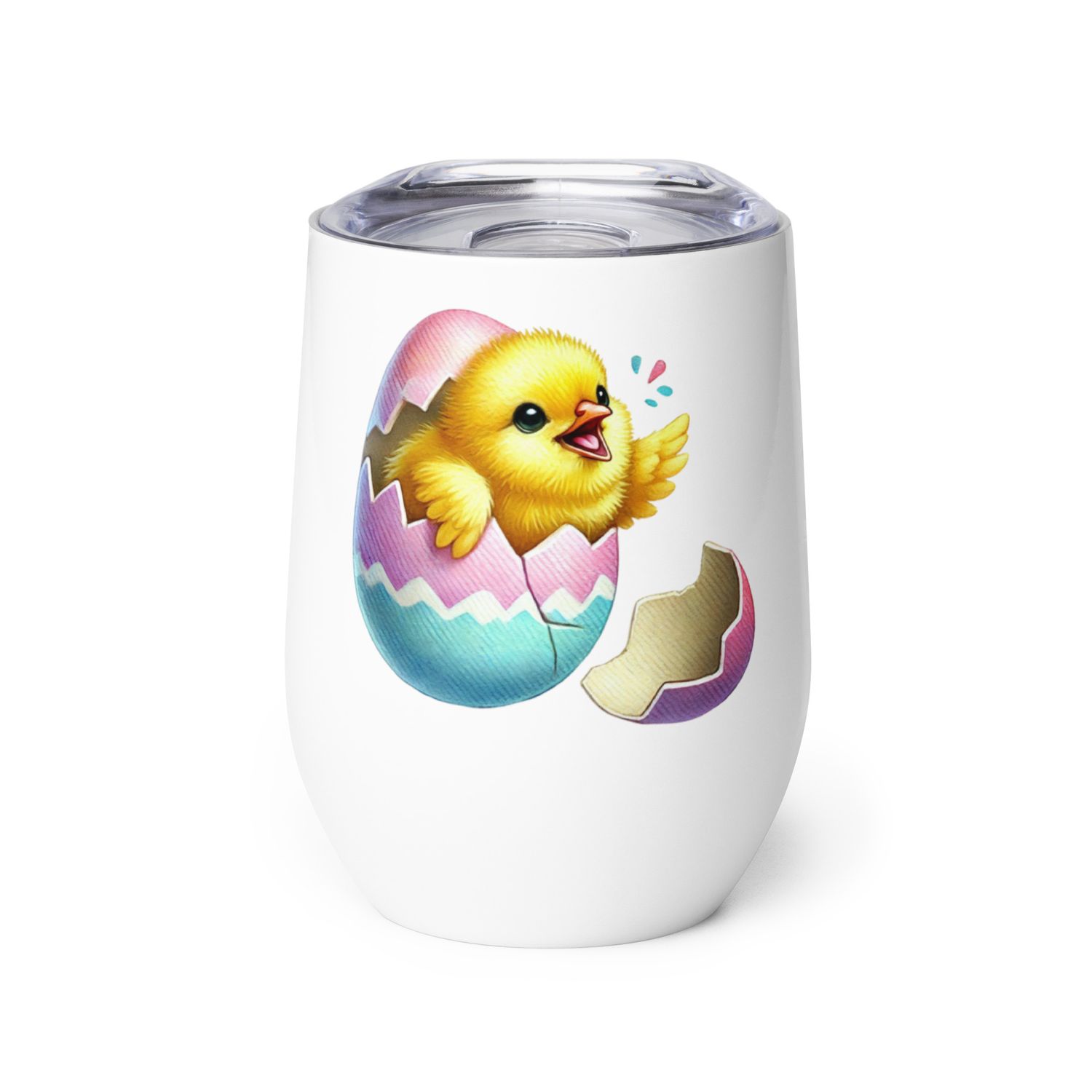 Hatching Easter Chick Wine Tumbler