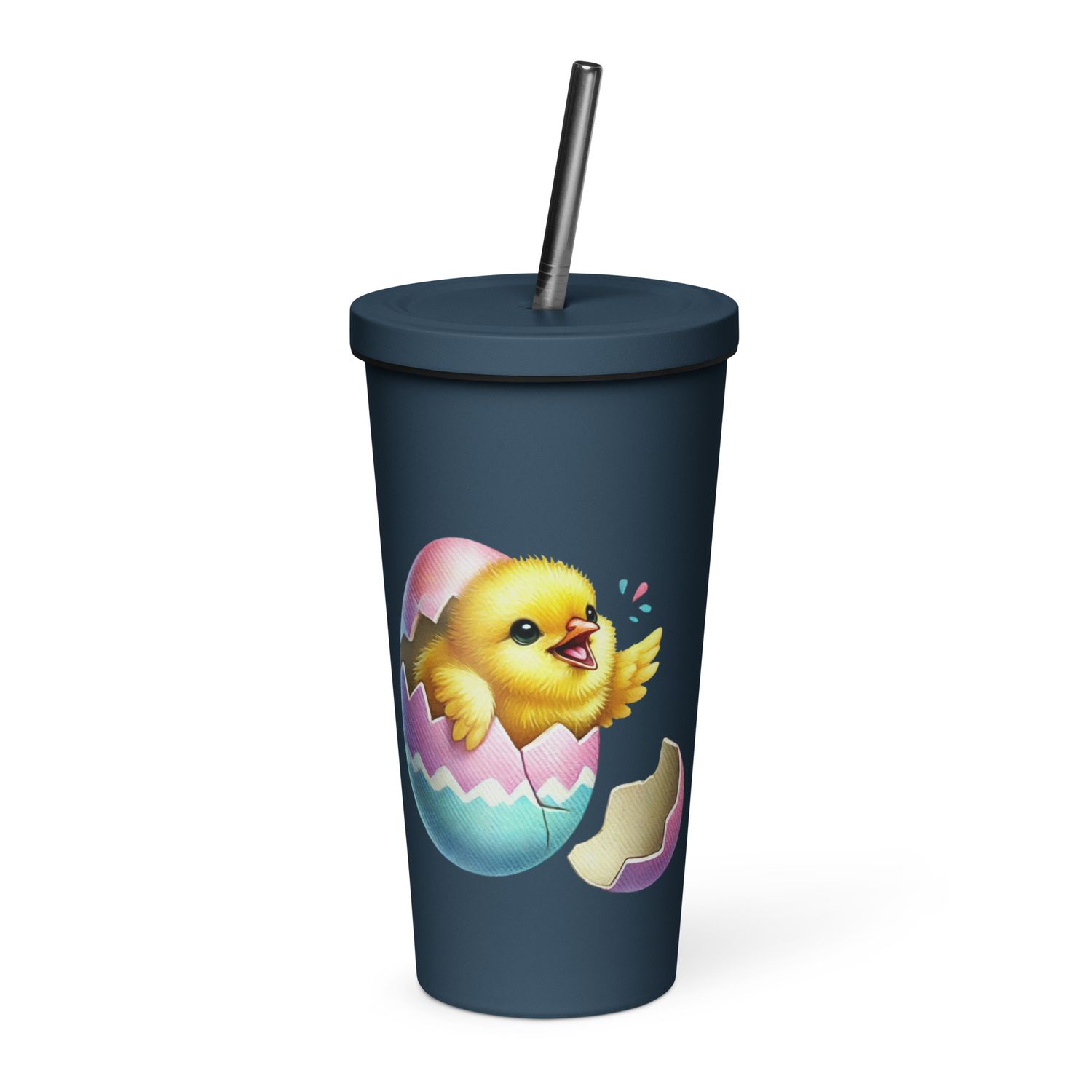 Hatching Easter Chick Insulated Tumbler with a Straw