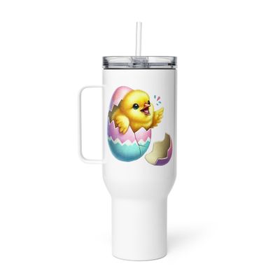 Hatching Easter Chick Travel Mug with a Handle