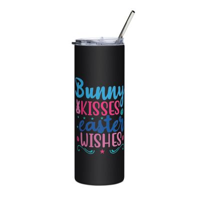 Bunny Kisses Easter Wishes Stainless Steel Tumbler