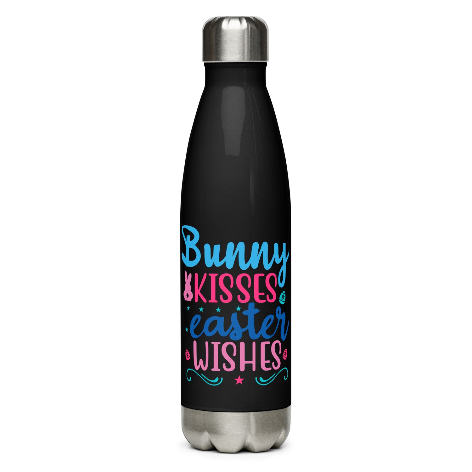 Bunny Kisses Easter Wishes Stainless Steel Water Bottle