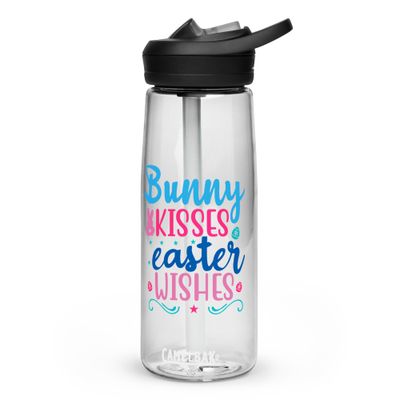 Bunny Kisses Easter Wishes Sports Water Bottle