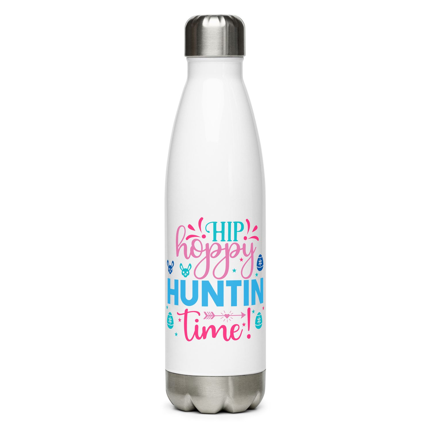 Easter Hip Hoppy Huntin Time Stainless Steel Water Bottle