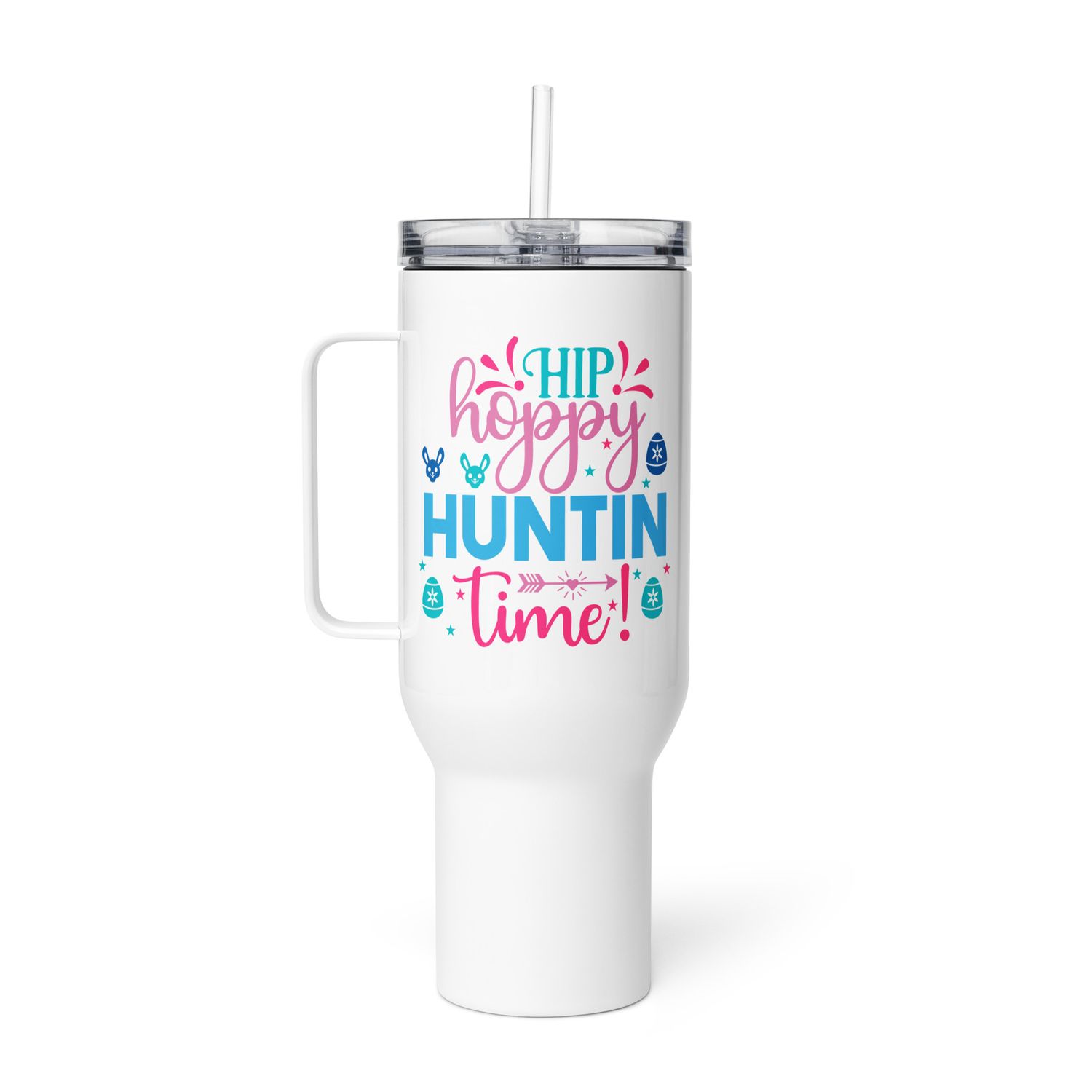 Easter Hip Hoppy Huntin Time Travel Mug with a Handle