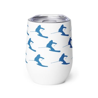 Skier Wine Tumbler
