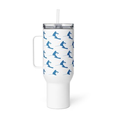 Skier Travel Mug with a Handle
