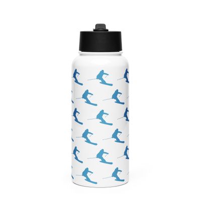 Skier Stainless Steel Water Bottle with a Straw Lid