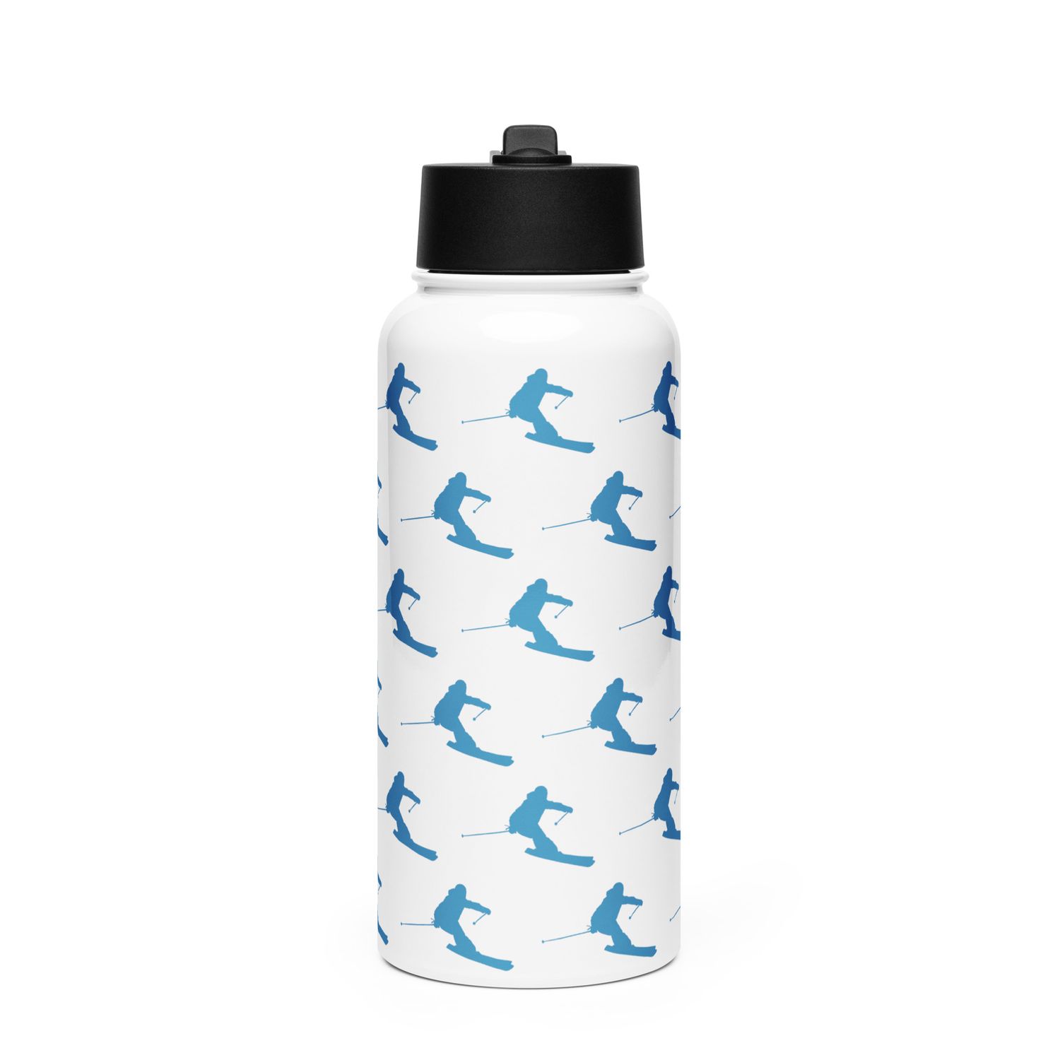 Skier Stainless Steel Water Bottle with a Straw Lid