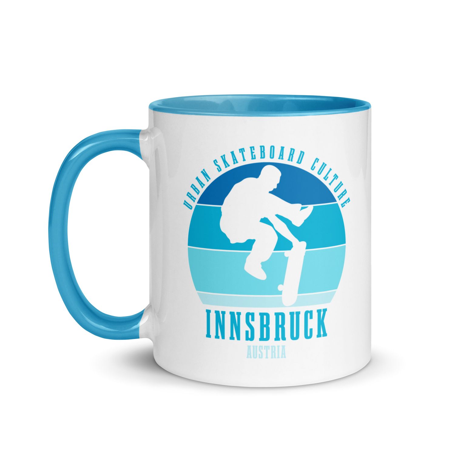 Innsbruck Austria Skateboard Culture Urban Skateboarding Mug with Color Inside