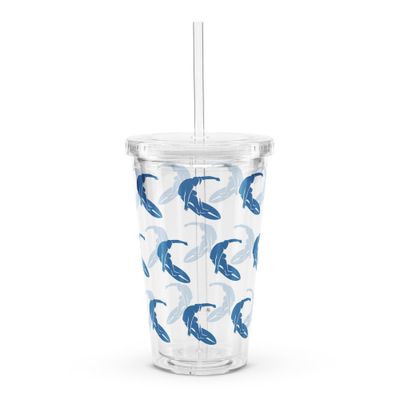 Surfer Clear Plastic Insulated Tumbler