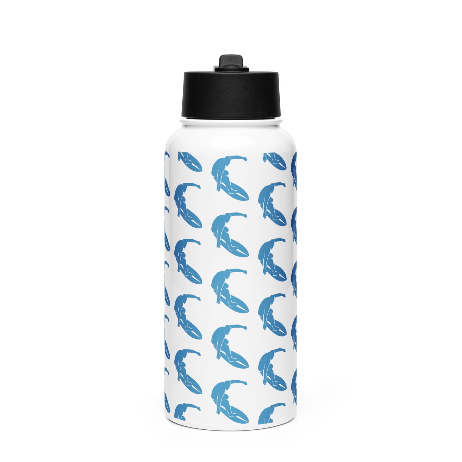 Surfer Stainless Steel Water Bottle with a Straw Lid