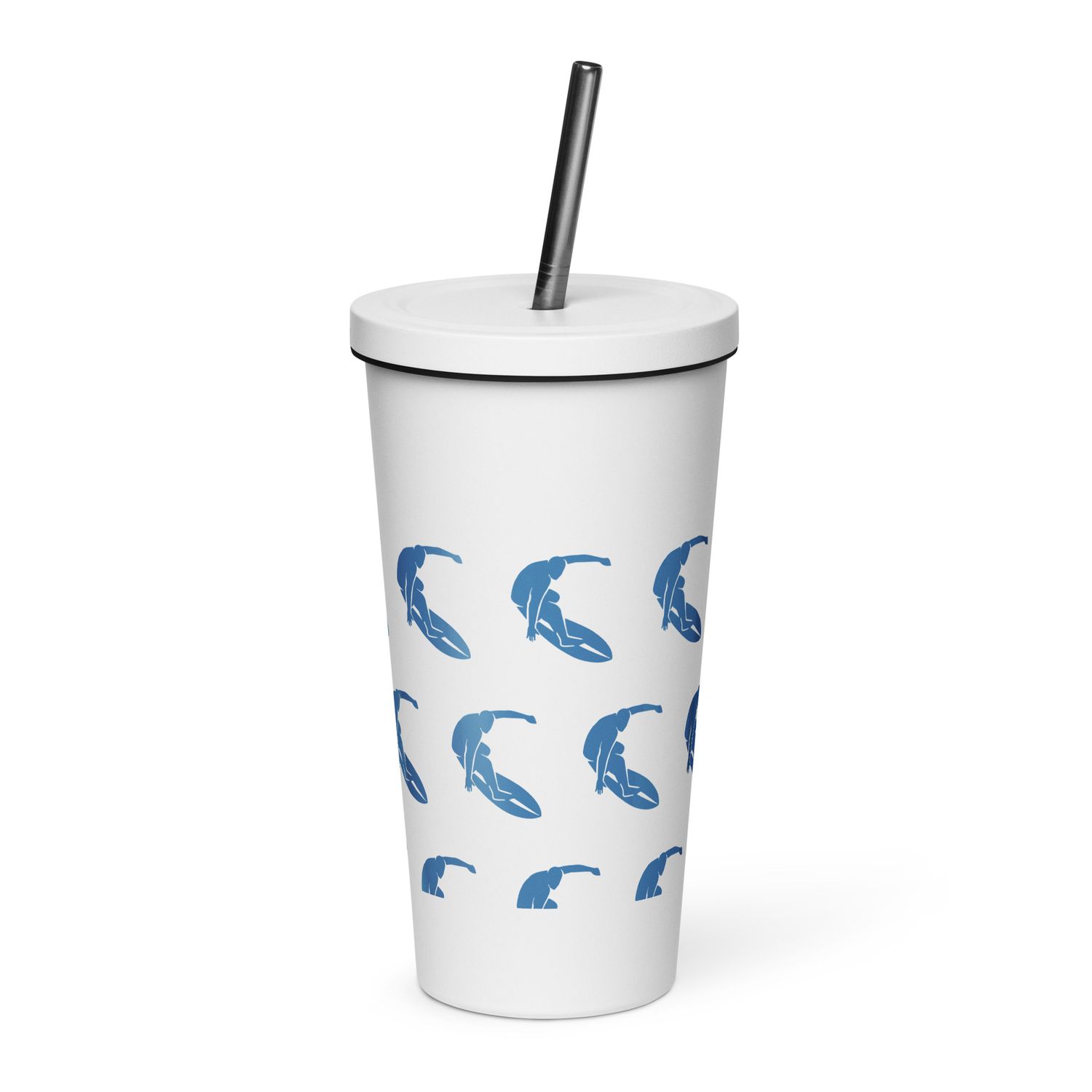 Surfer Insulated Tumbler with a Straw