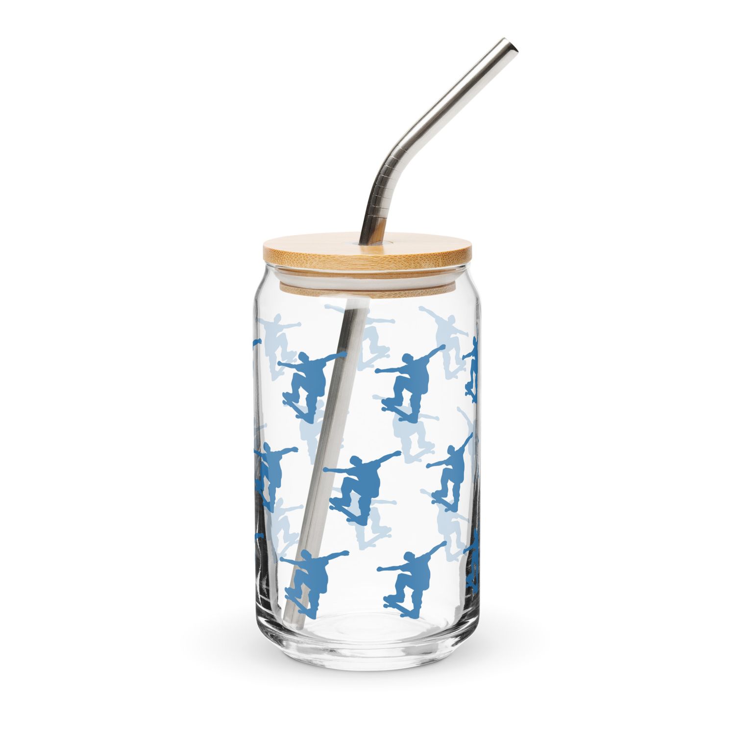Skateboarder Can-Shaped Glass