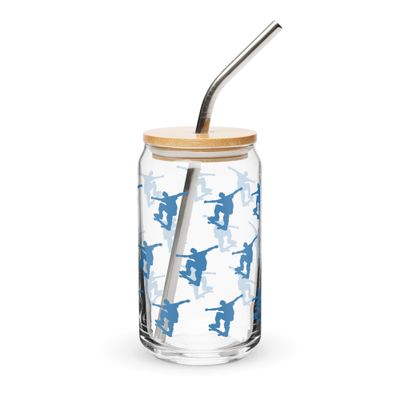 Skateboarder Can-Shaped Glass