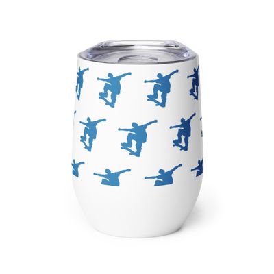 Skateboarder Wine Tumbler