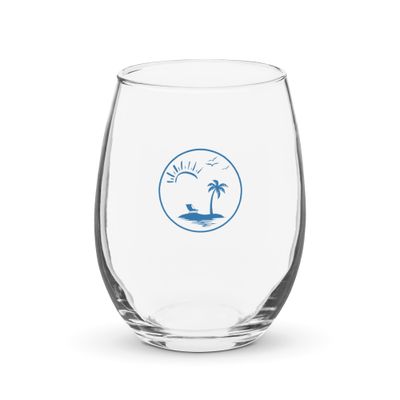 Vacation Vibes Circle Stemless Wine Glass