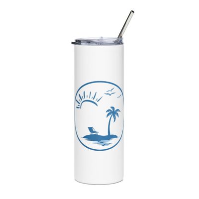 Vacation Vibes Circle Stainless Steel Tumbler