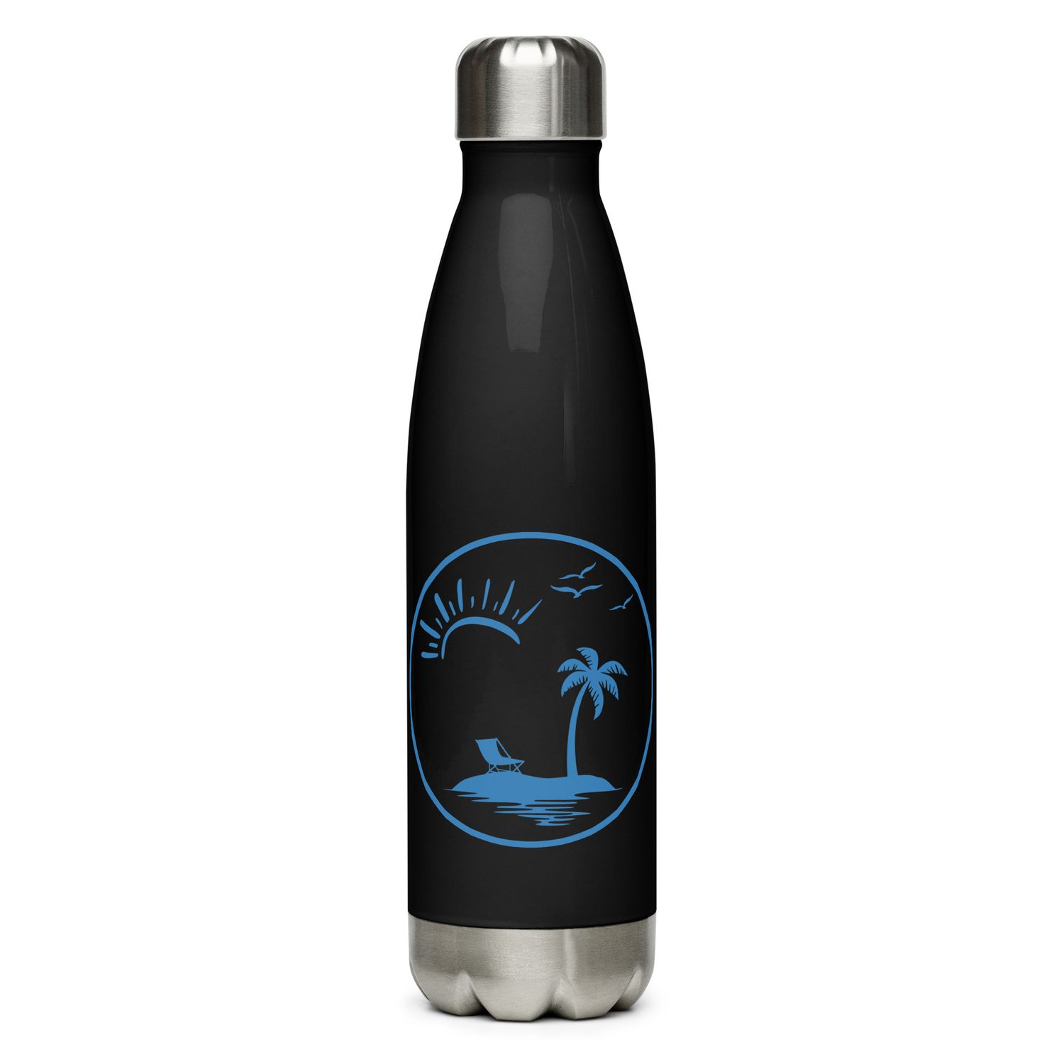 Vacation Vibes Circle Stainless Steel Water Bottle