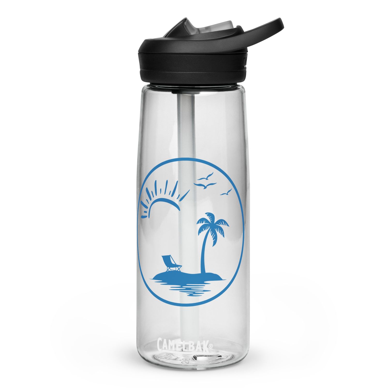 Vacation Vibes Circle Sports Water Bottle