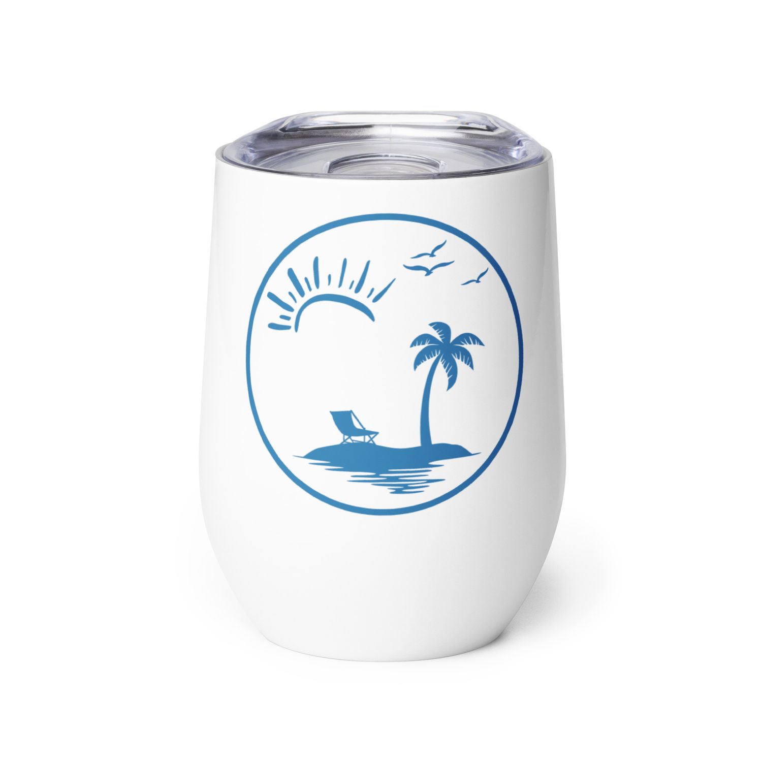 Vacation Vibes Circle Wine Tumbler