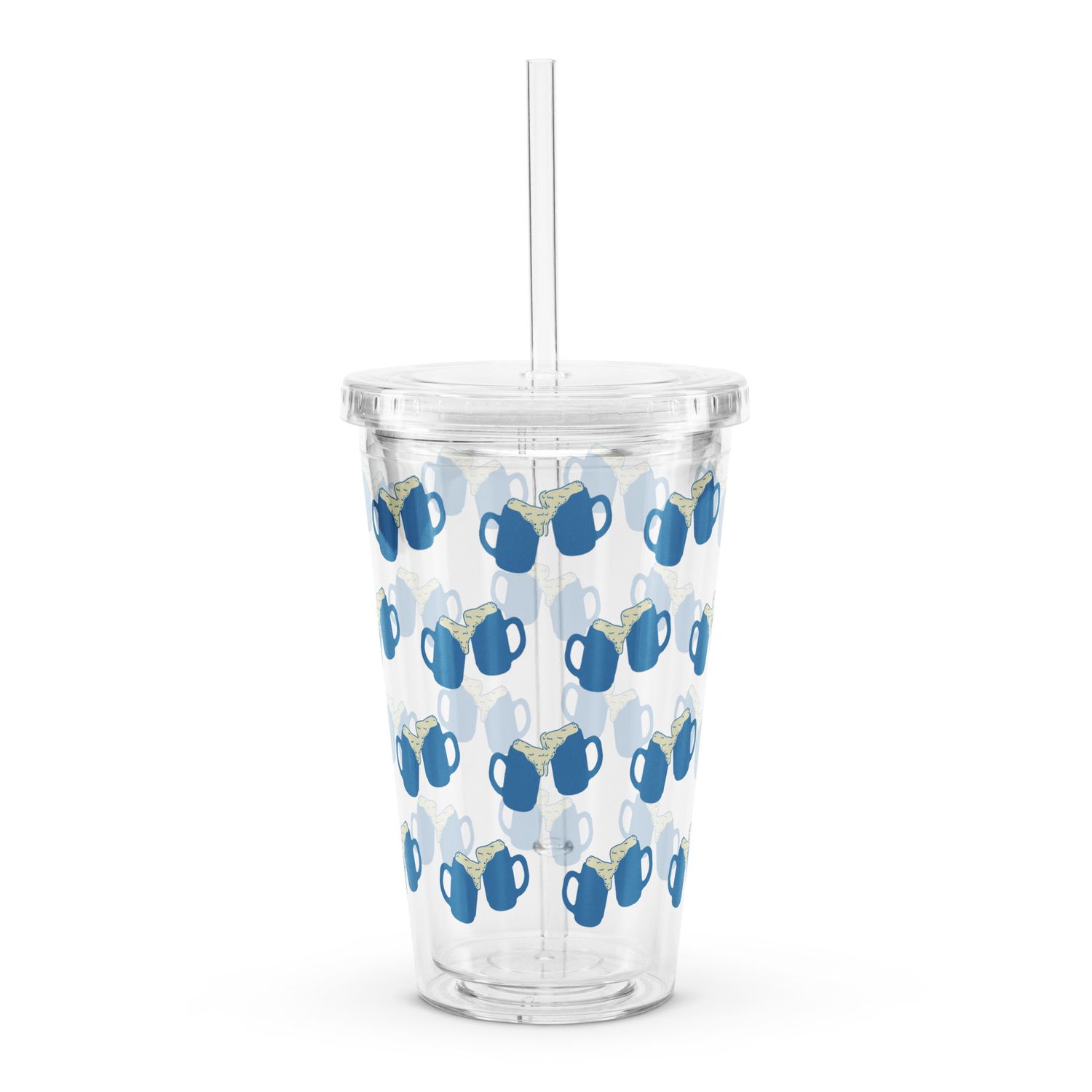 Drinking Party Vibes Clear Plastic Insulated Tumbler