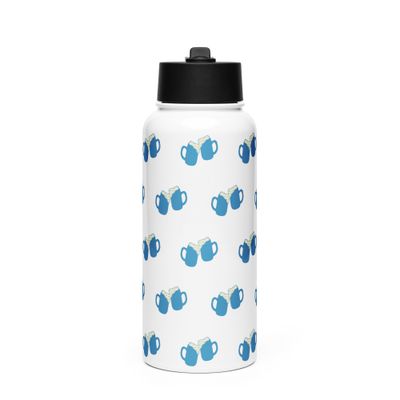 Drinking Party Vibes Stainless Steel Water Bottle with a Straw Lid