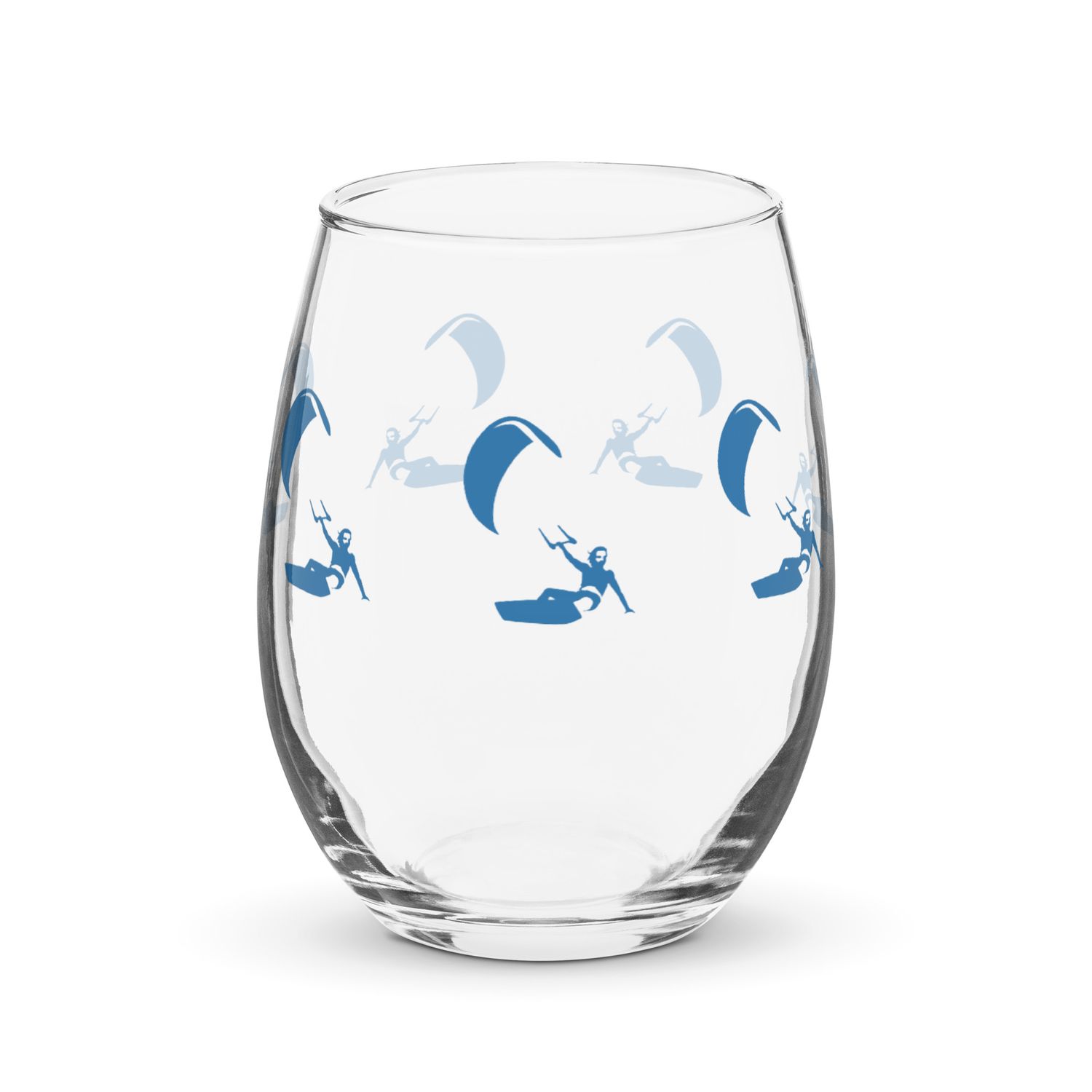 Kitesurfer Stemless Wine Glass